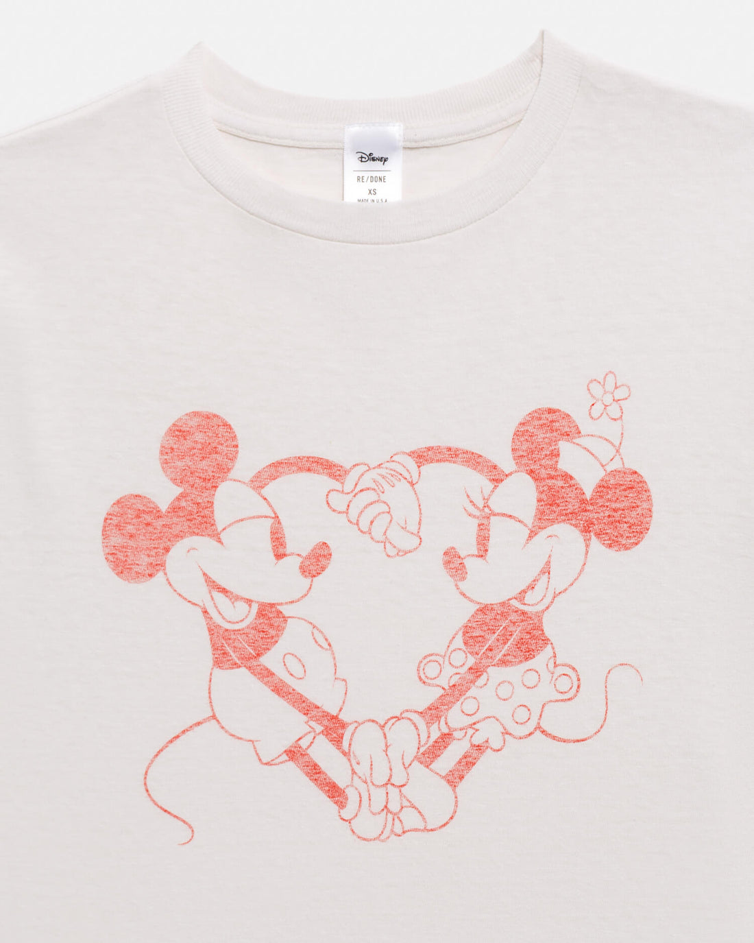 Classic Tee Disney Heart Hands Vintage White