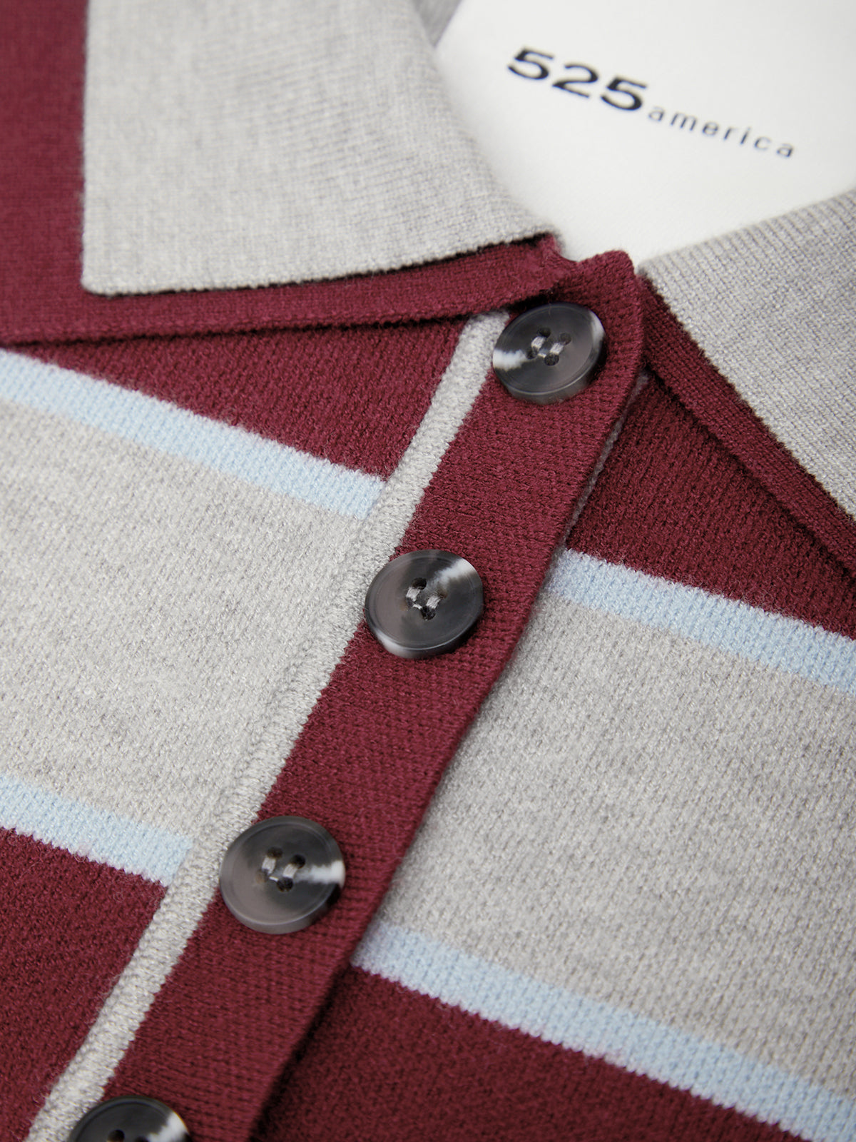 Vera Rugby Stripe Pullover Grey Pearl Combo
