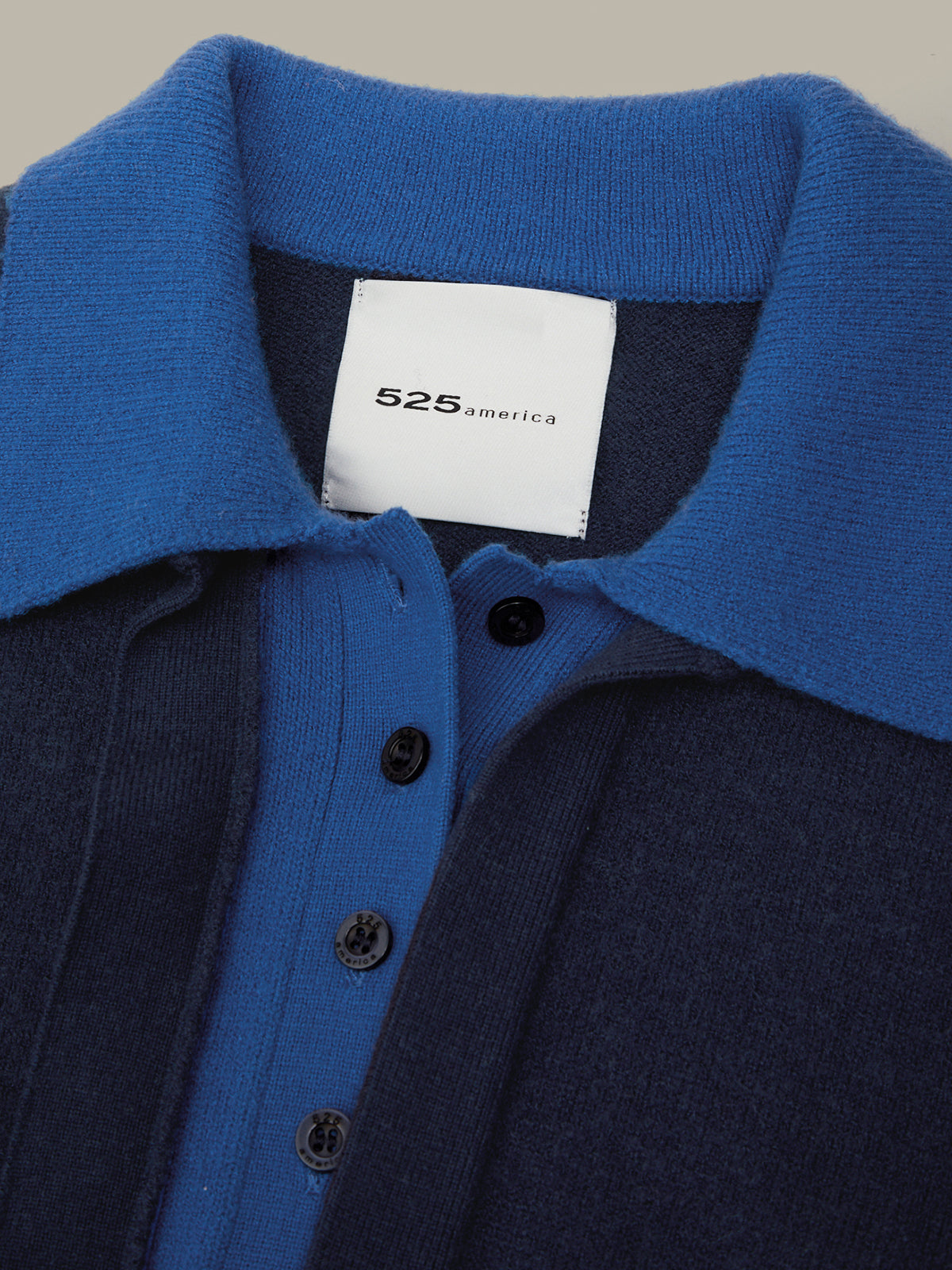 Priscilla Faux Double Layer Polo Cardi Dark Blue