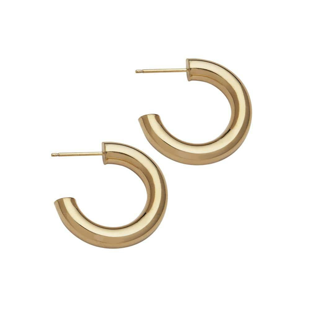 Lou 1" Hoops 14K Yellow Gold