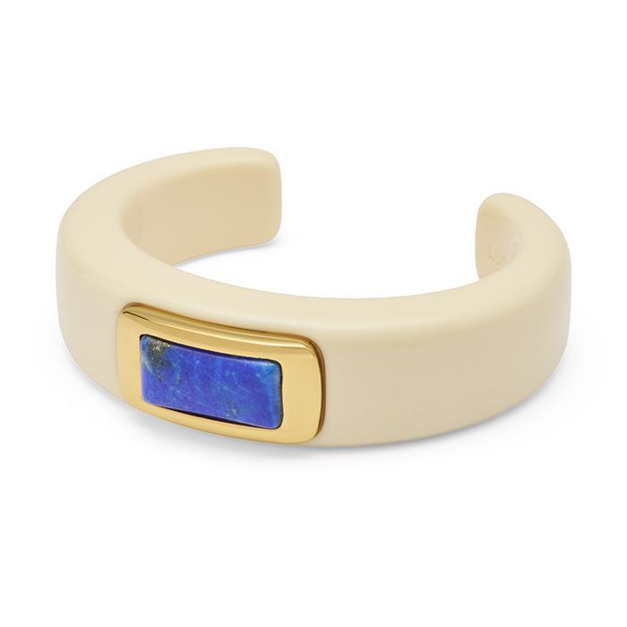 Ivory Resin and Lapis Bangle
