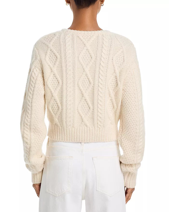 The Cable Knit Cardi Cream