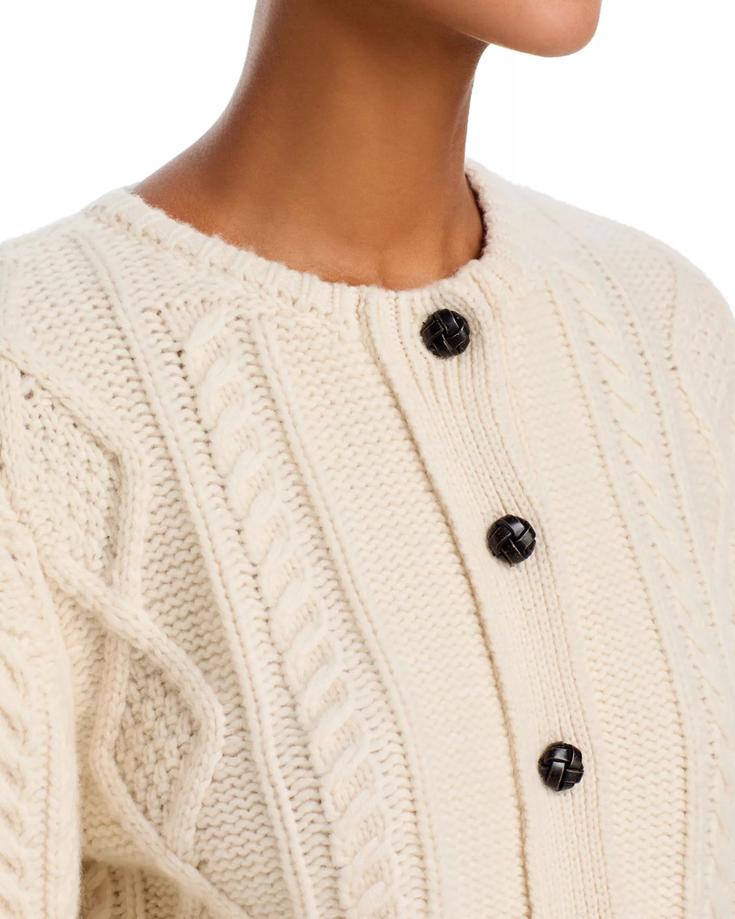 The Cable Knit Cardi Cream