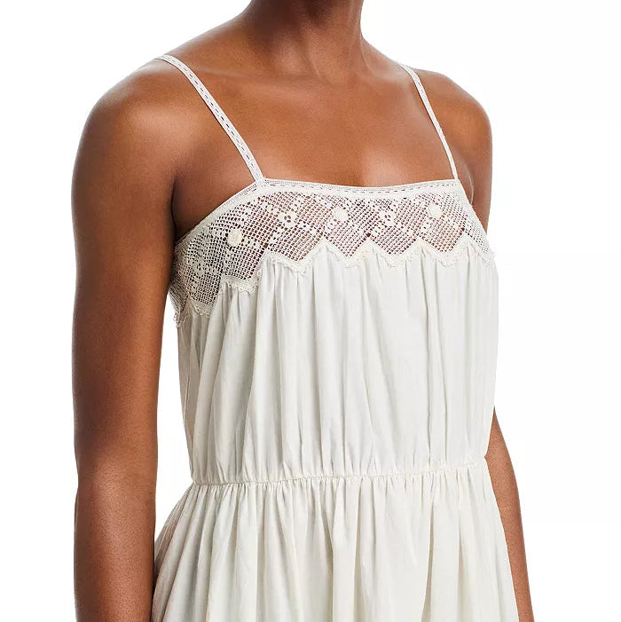 The Rosette Crochet Dress Cream