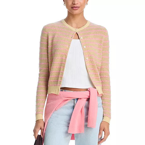 Pebble Stripe Jane Cardigan Butter Combo