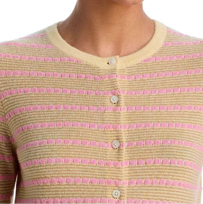 Pebble Stripe Jane Cardigan Butter Combo