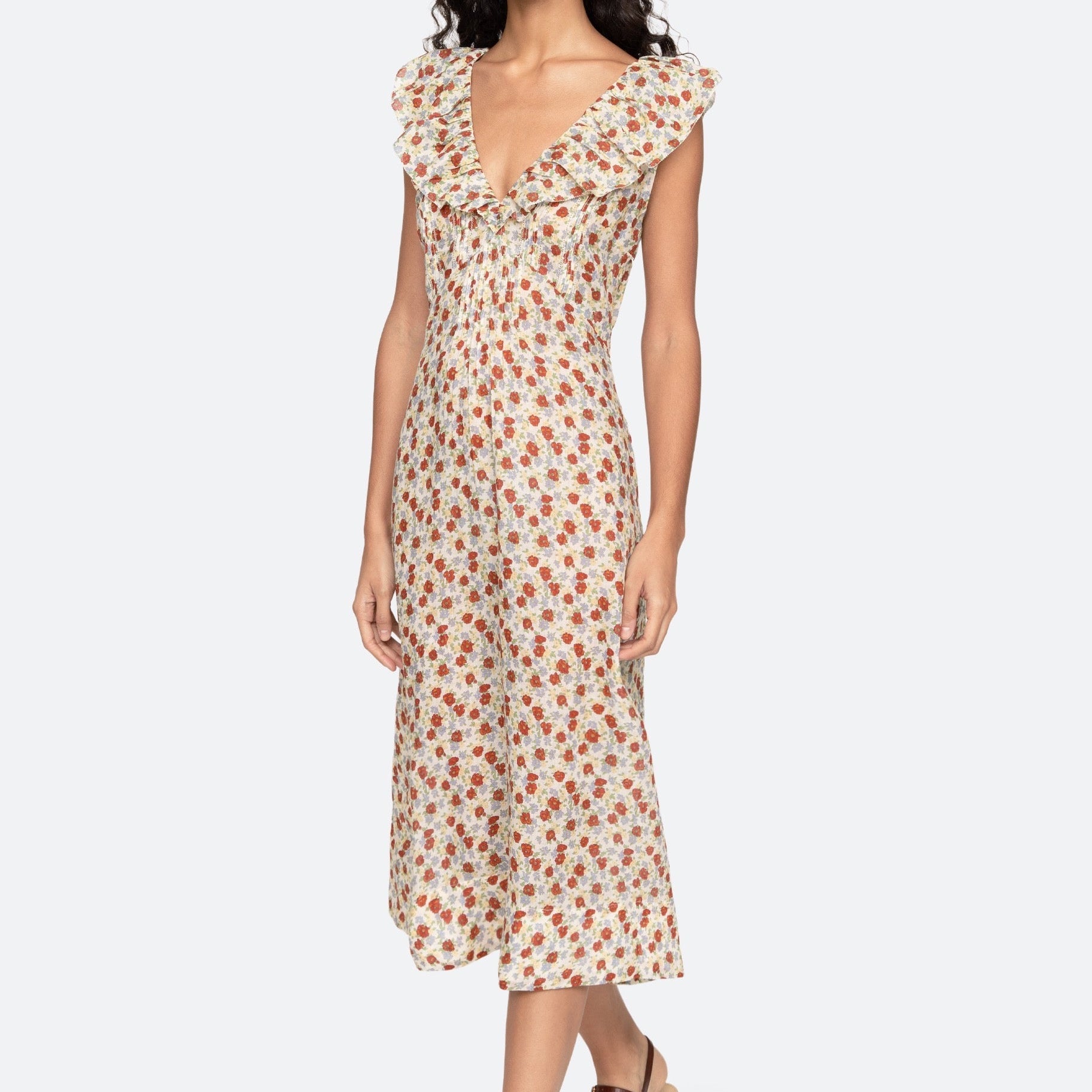 VIERA PRINT MIDI DRESS (D1)