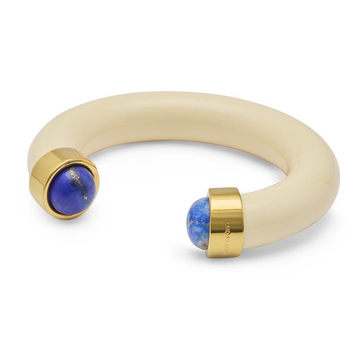 Ivory Resin + Lapis Cuff