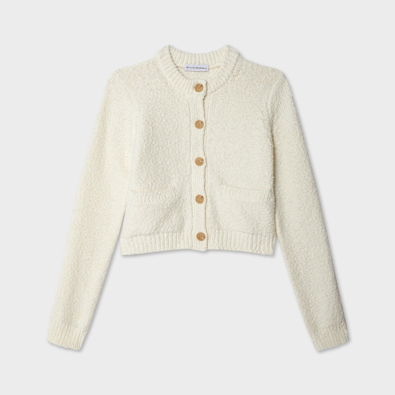 Cotton Slub Pkt Cardigan Ivory