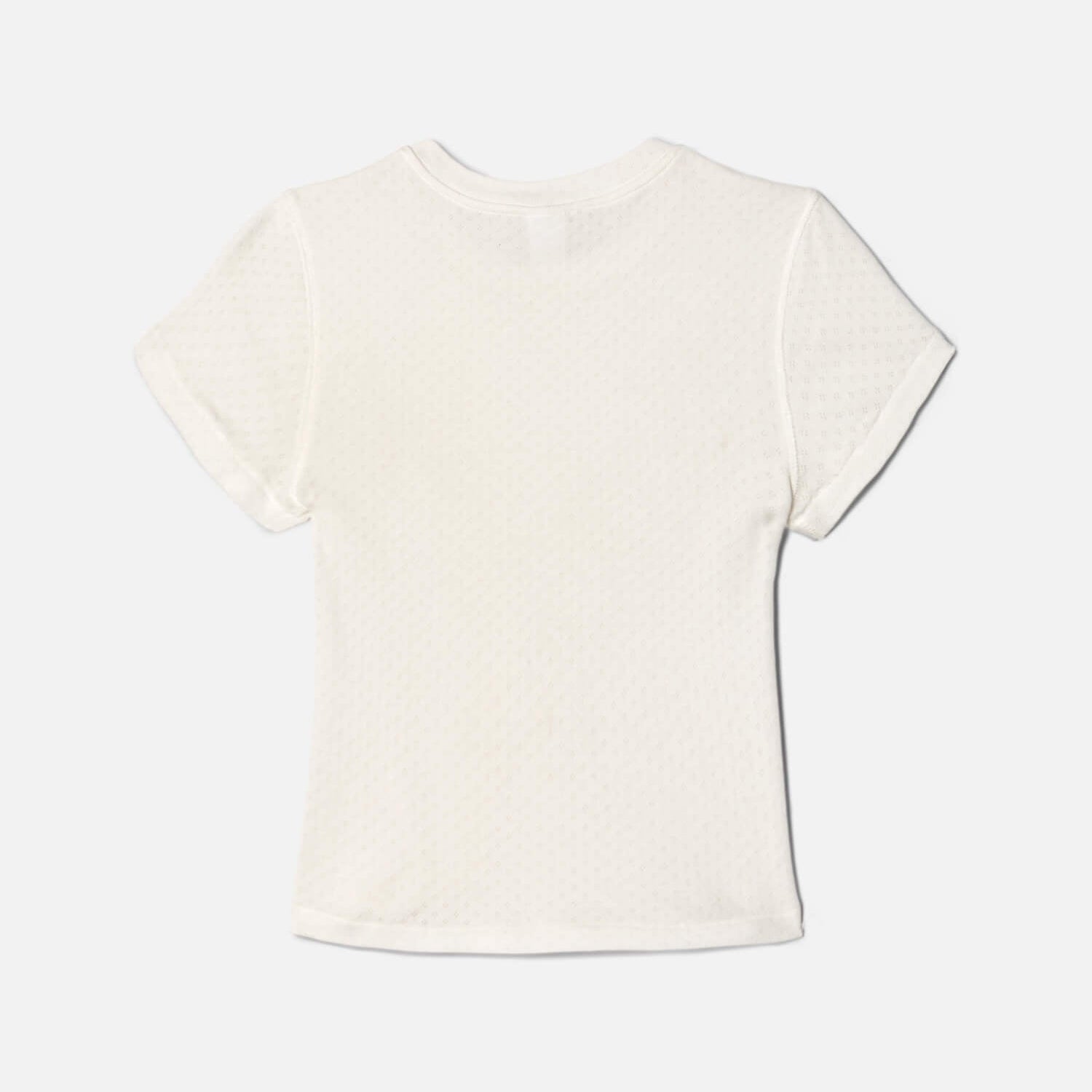 90s Baby Tee Vintage White Honeycomb