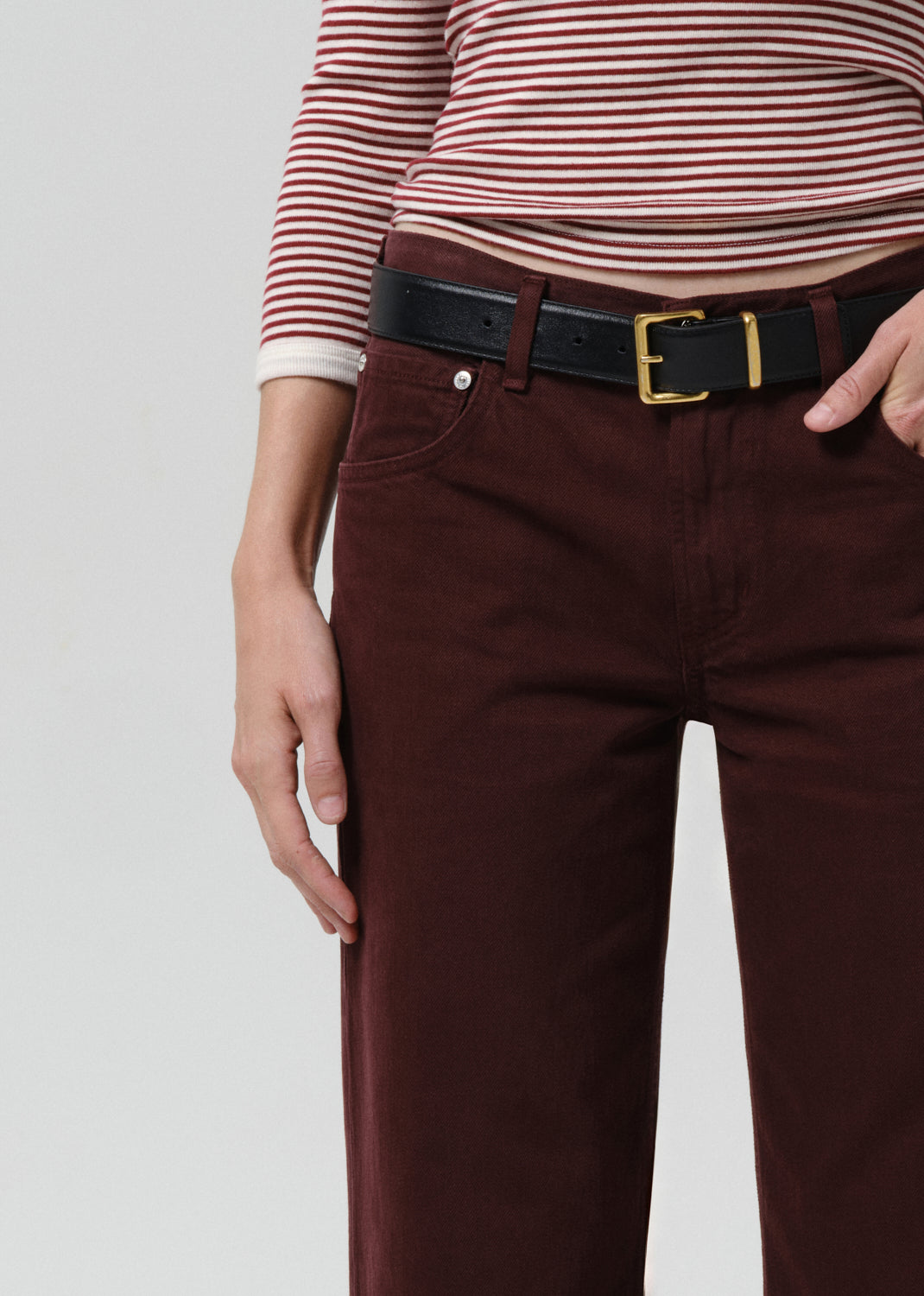 Lindz Easy Straight Pant Burgundy