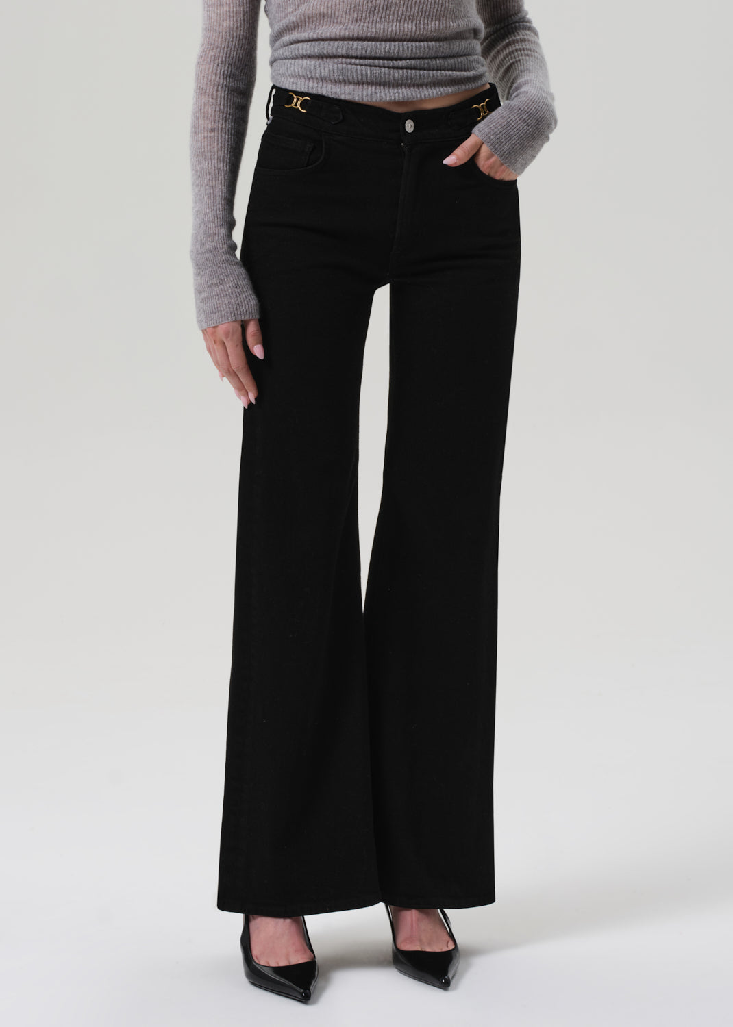 Kimberly Flare Horsebit Rich Black