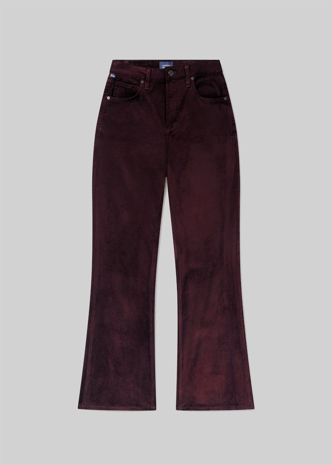 Kimberly 70s Flare Velvet Burgundy