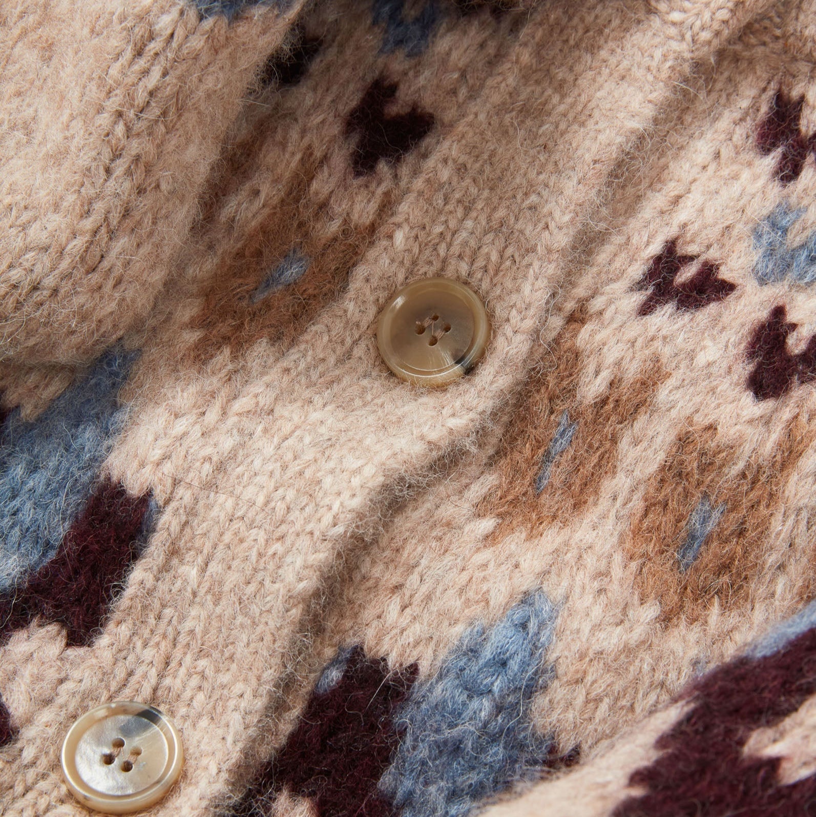 Christina Fairisle Cardigan Oatmeal Melange