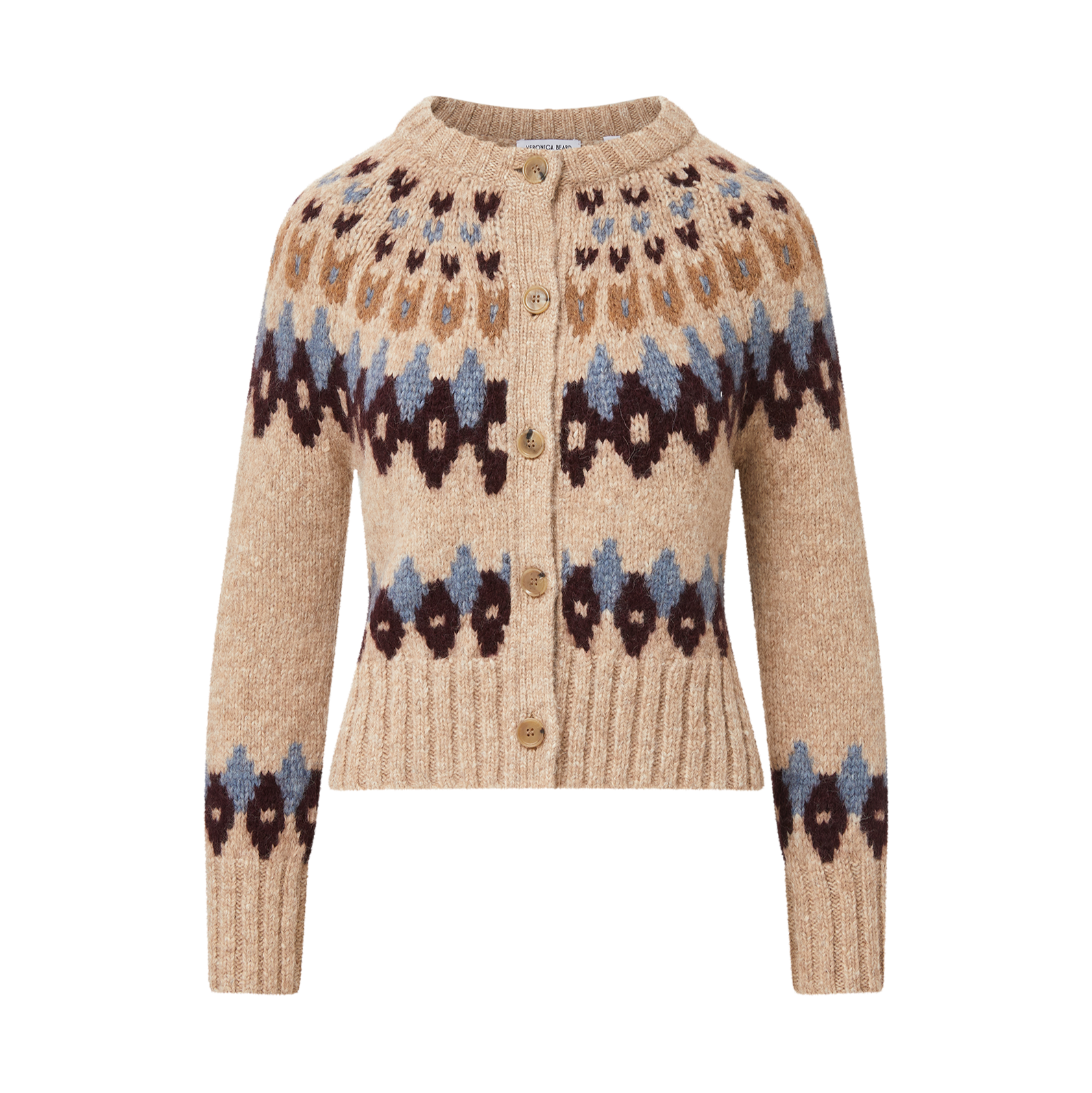 Christina Fairisle Cardigan Oatmeal Melange