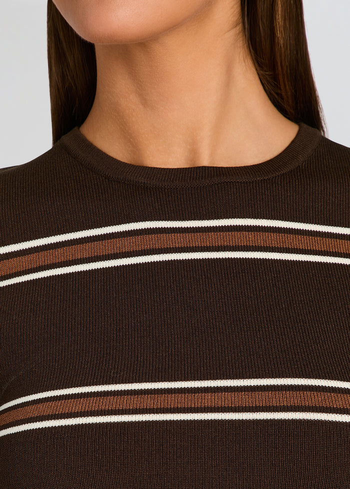 Ry Knit Top Bosun Brown Stripe