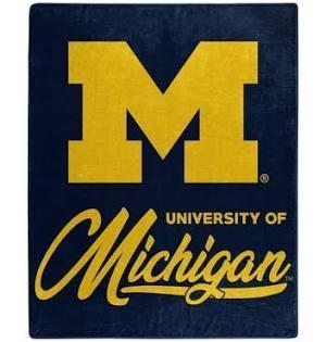 University of Michigan Plush Throw