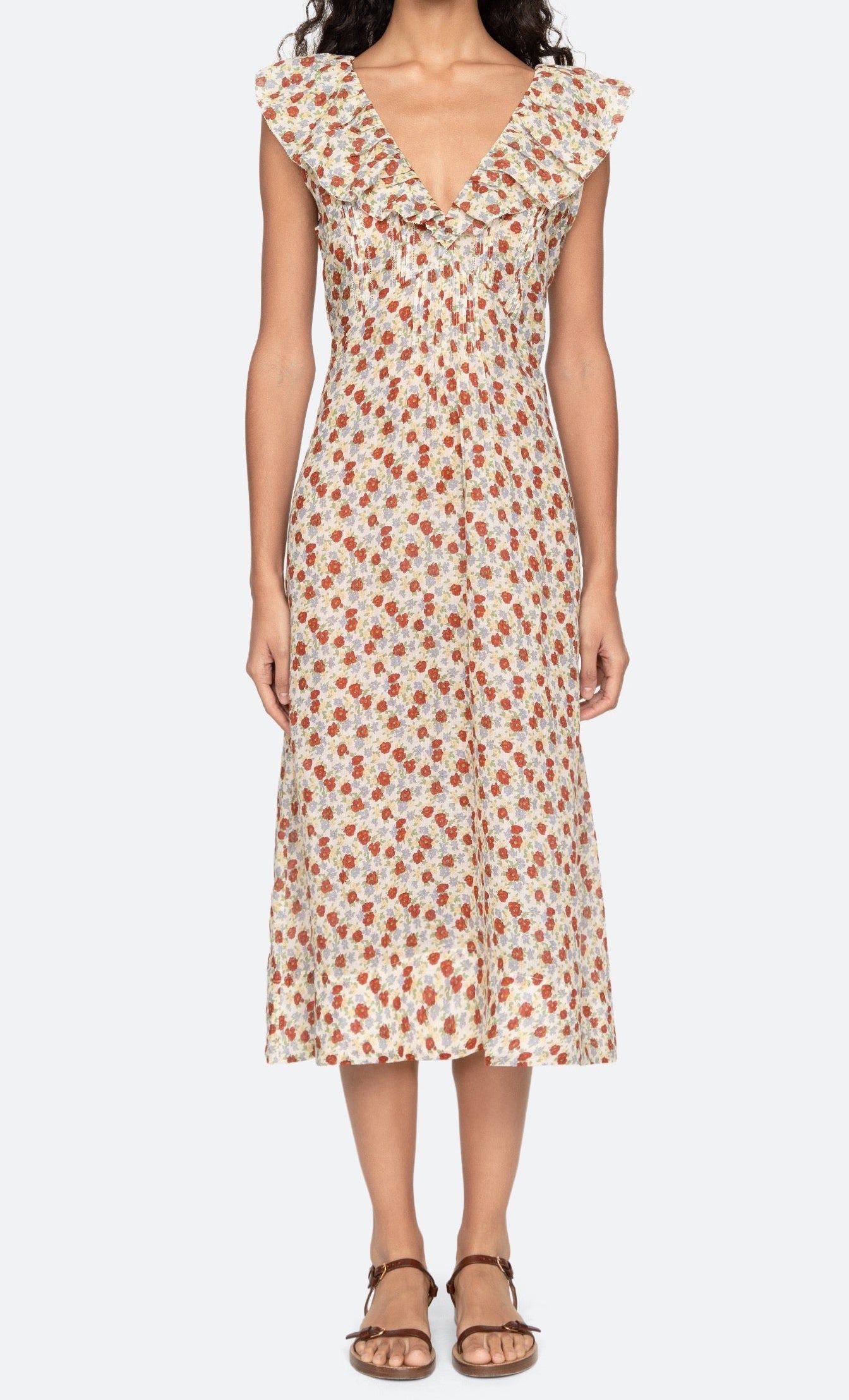VIERA PRINT MIDI DRESS (D1)