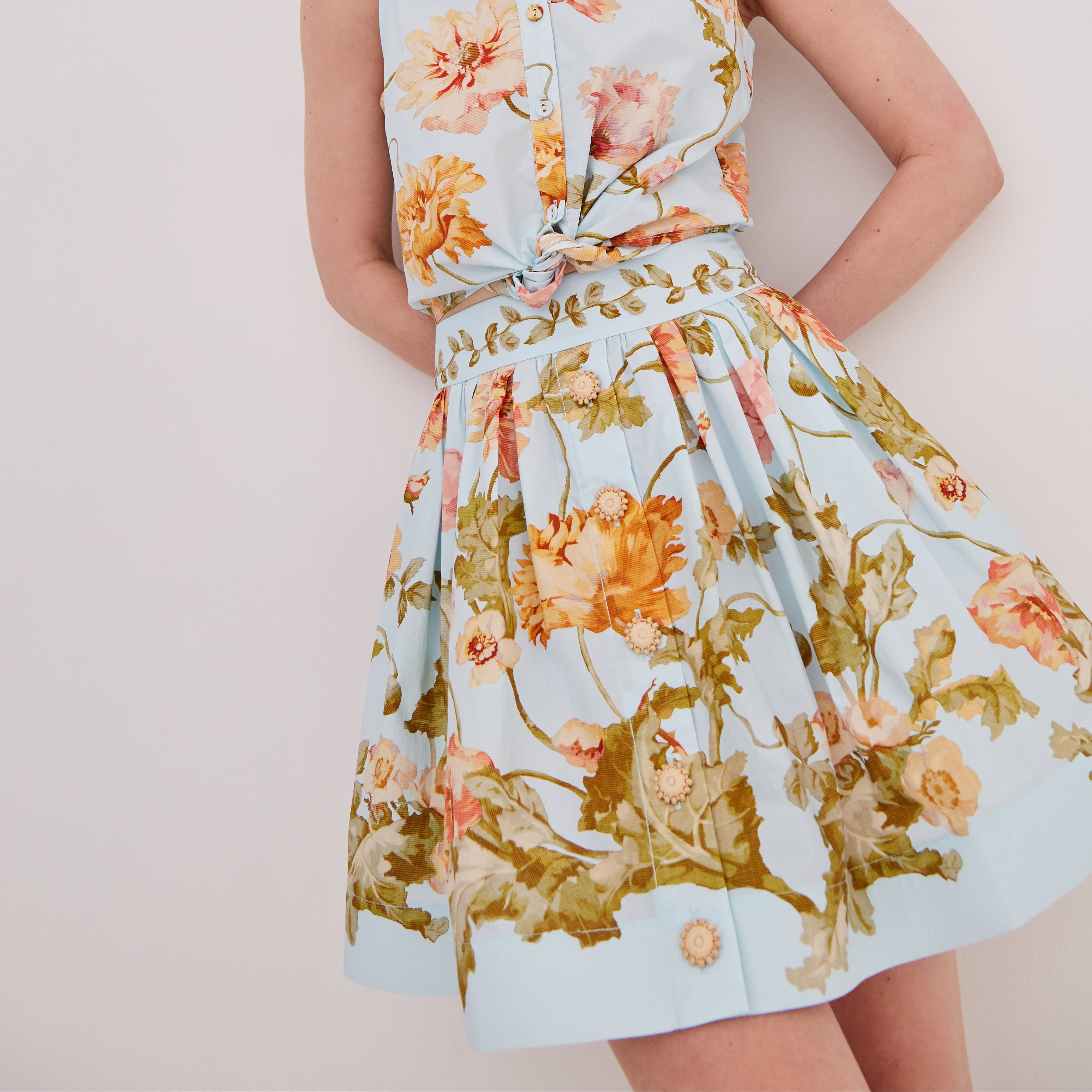 Betty Mini Skirt Lockwood Flora Sky