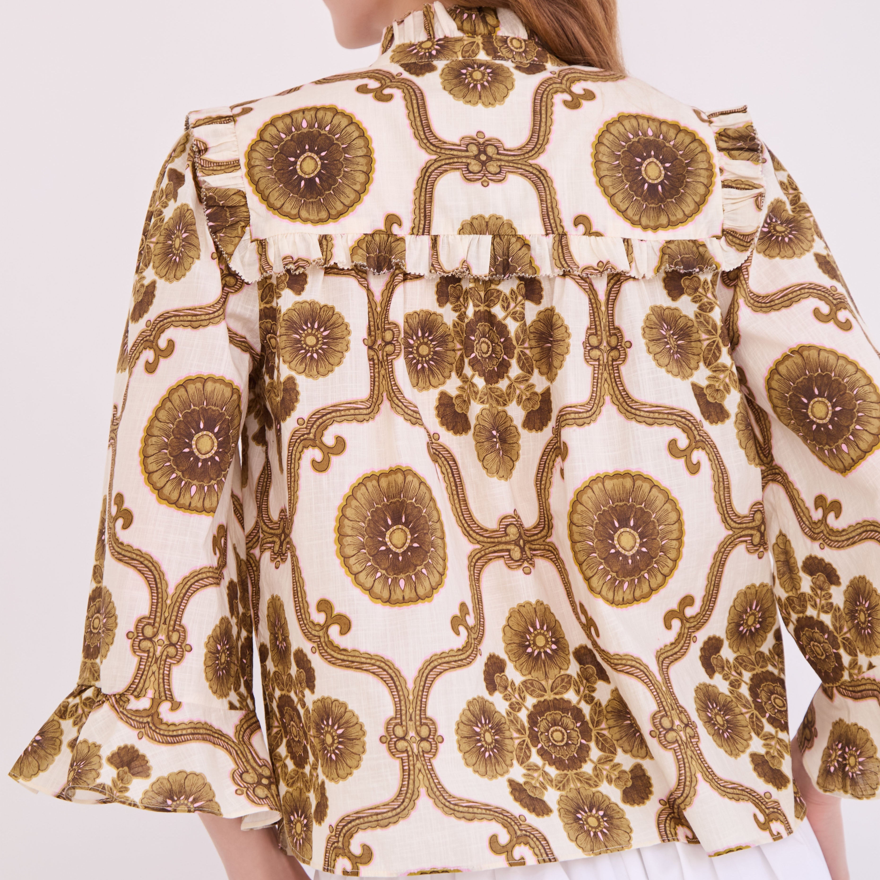 Elowen Top Mod Floral Olive