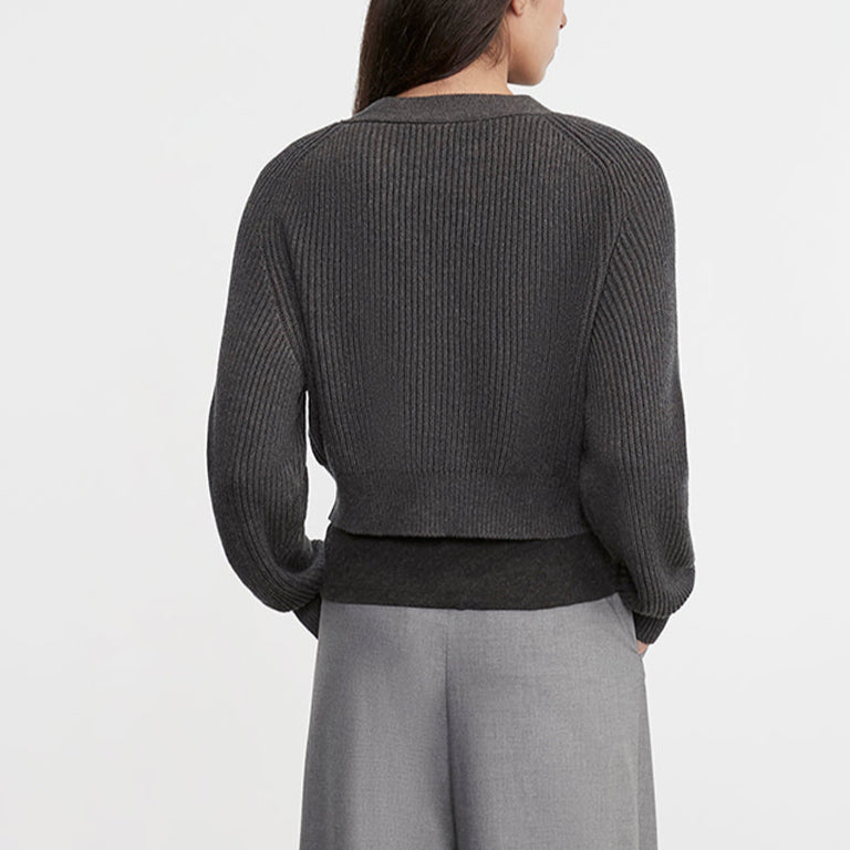 Chunky Cardigan Charcoal