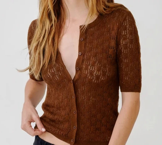 Mirci Slim Button Up S/S Cinnabar