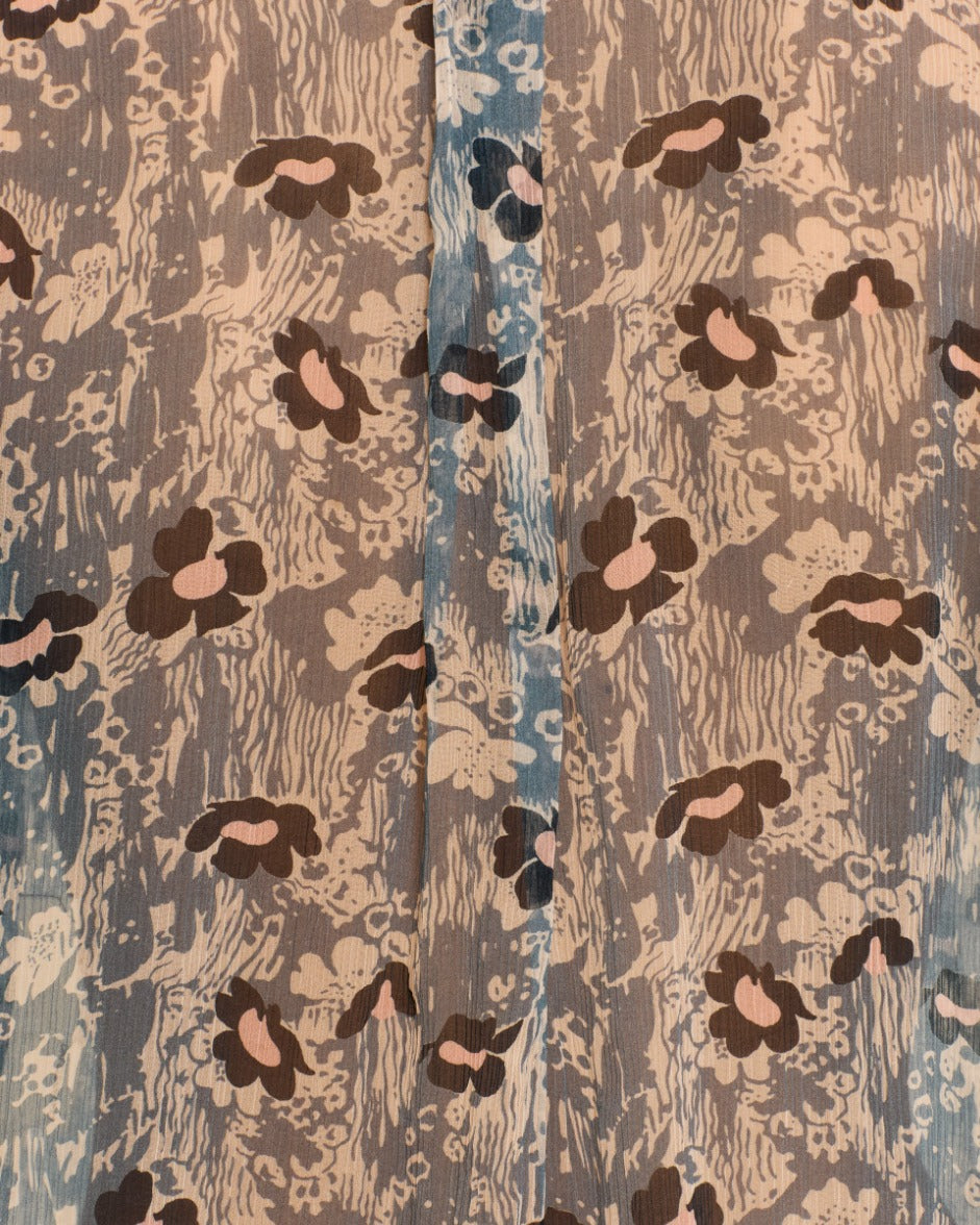 Chance Water Flower Shirt Medium Blue