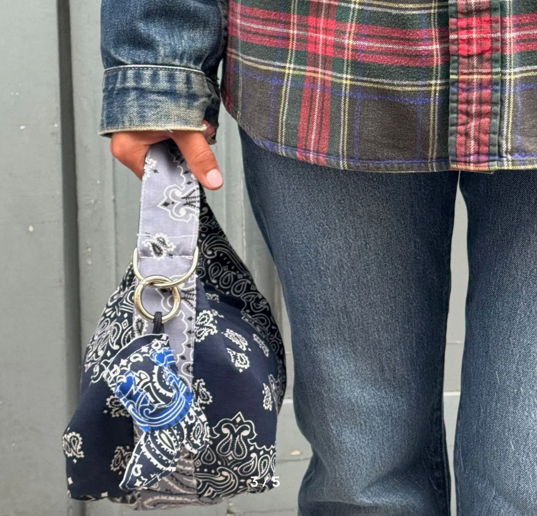 Mini Berlingot Bag Navy/Chambray
