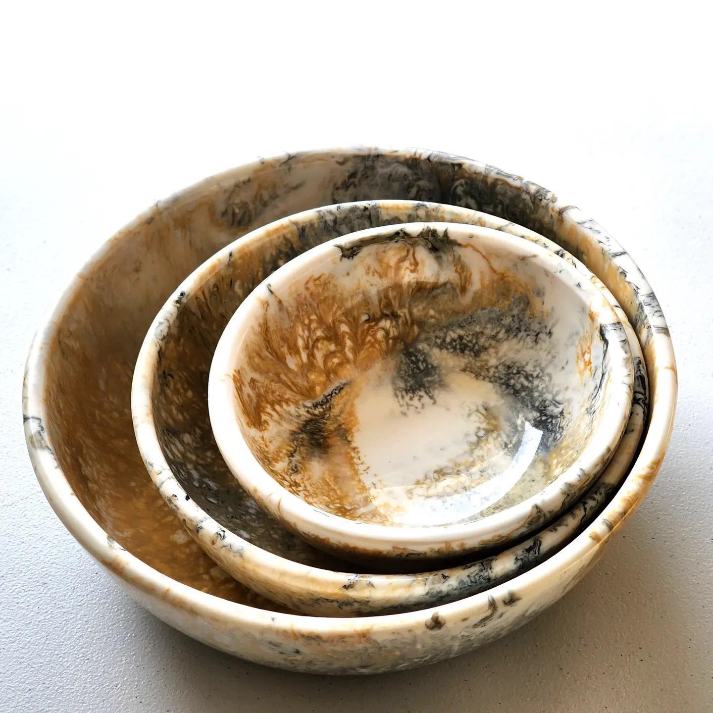 Resin Serving Bowls - Set of 3