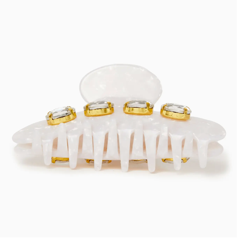 Mother of Pearl Large Crystal Claw Clip