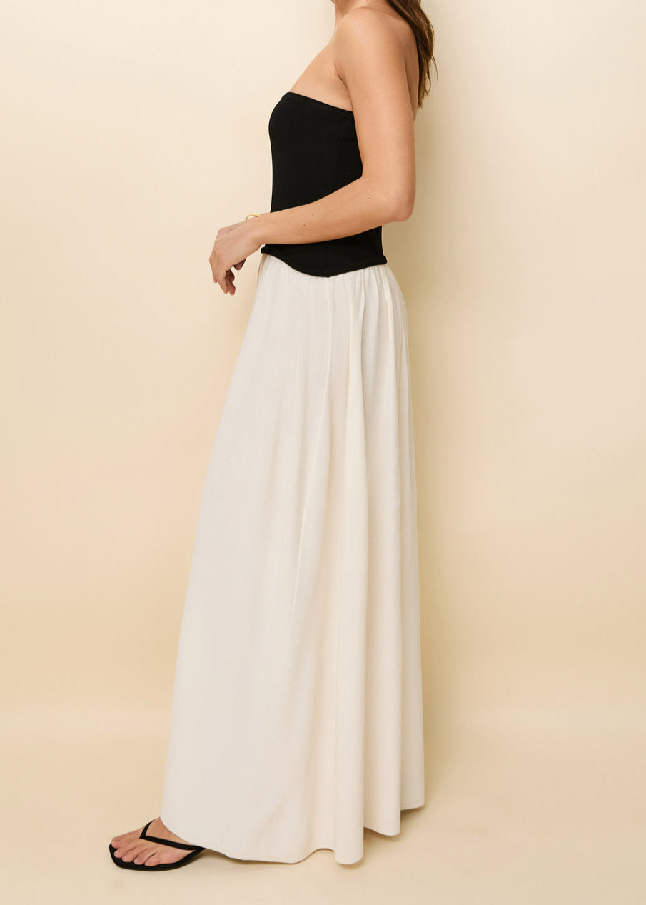 The Strapless Soglio Dress Brule Noir