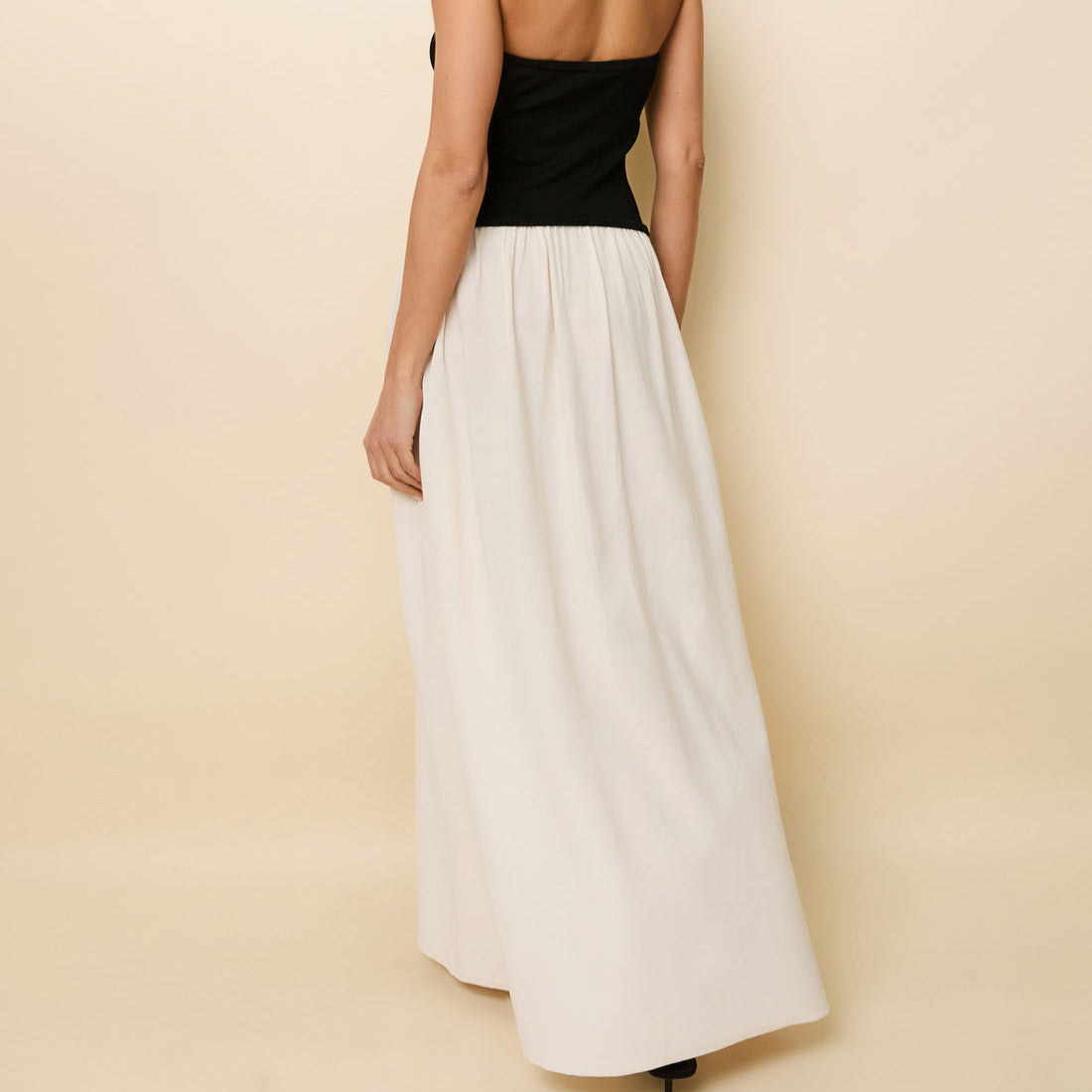 The Strapless Soglio Dress Brule Noir