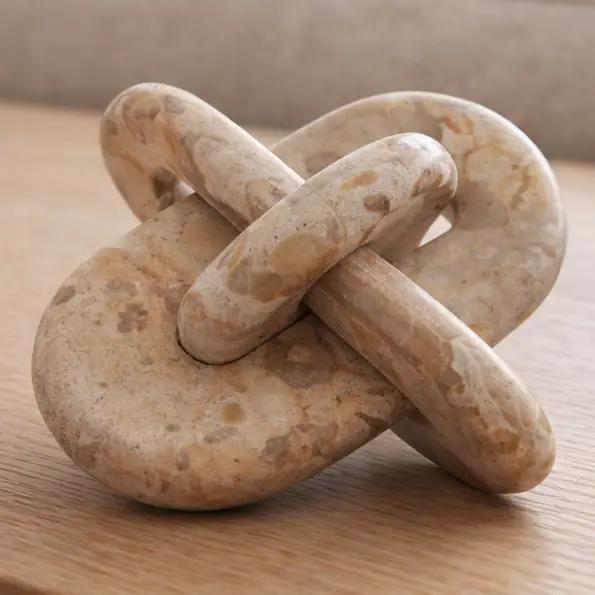 Light Leopard Rounded Marble Knot