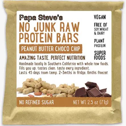 Papa Steves No Junk Raw Protein Bars
