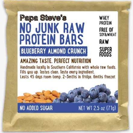 Papa Steves No Junk Raw Protein Bars