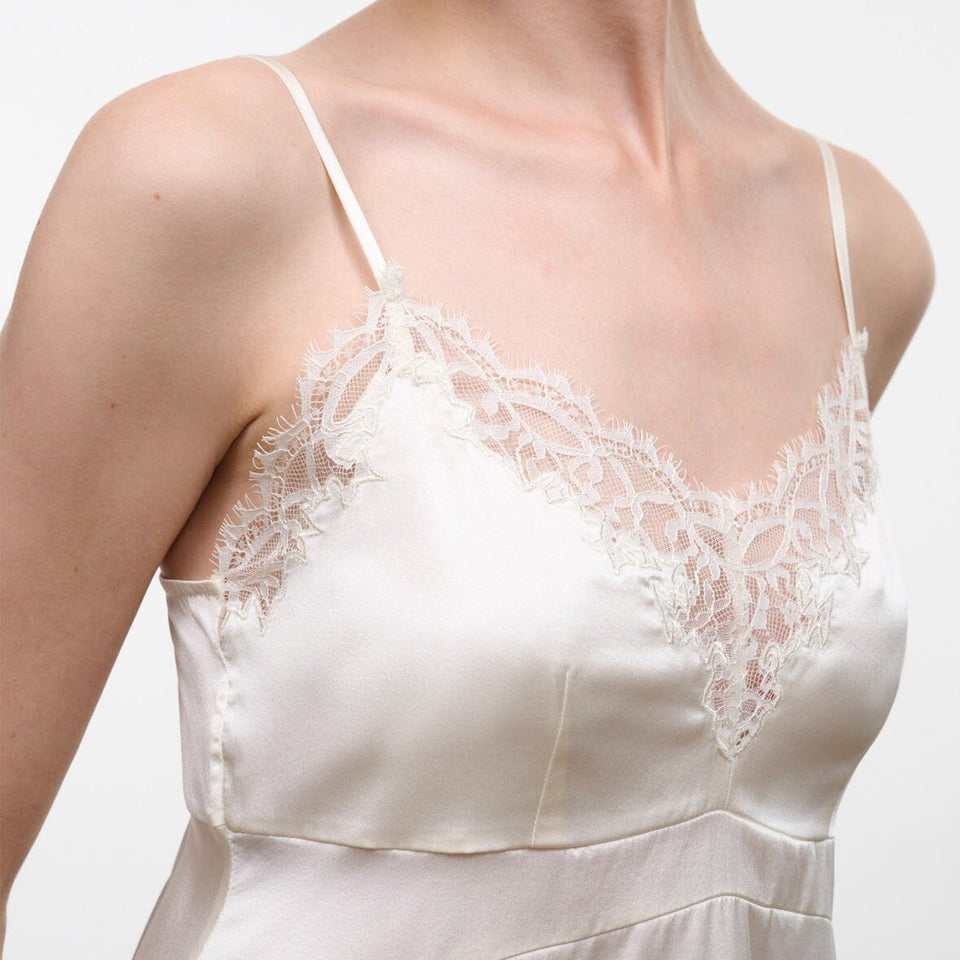 Lina Silk Top Ivory