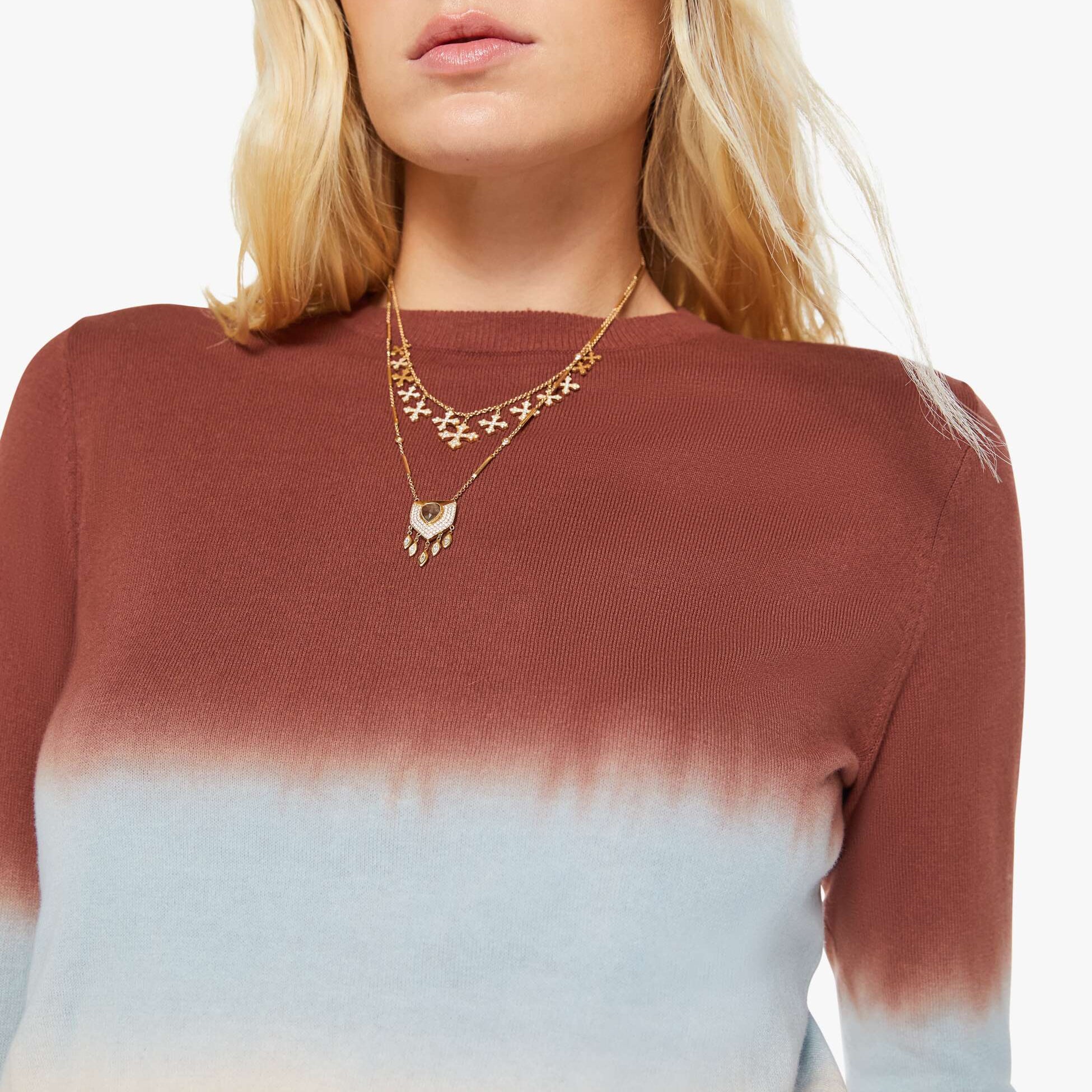 The Crew Neck Jumper Jer Rum Ivory Blue