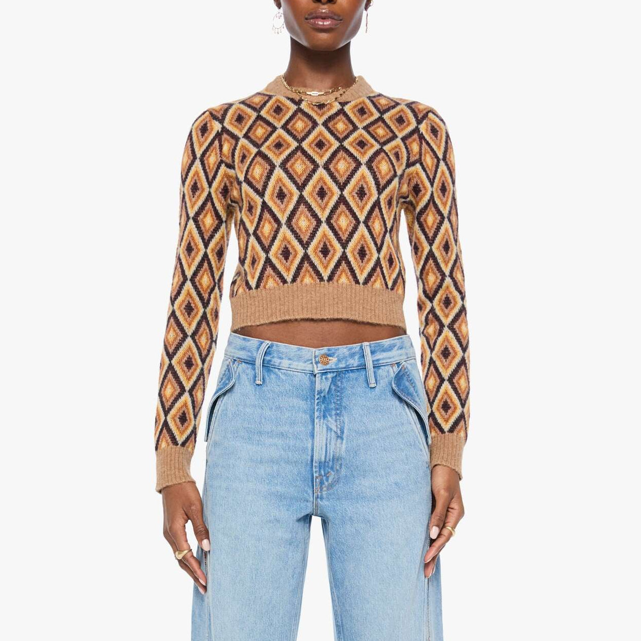 The Crop Jumper Beeswax & Caramel