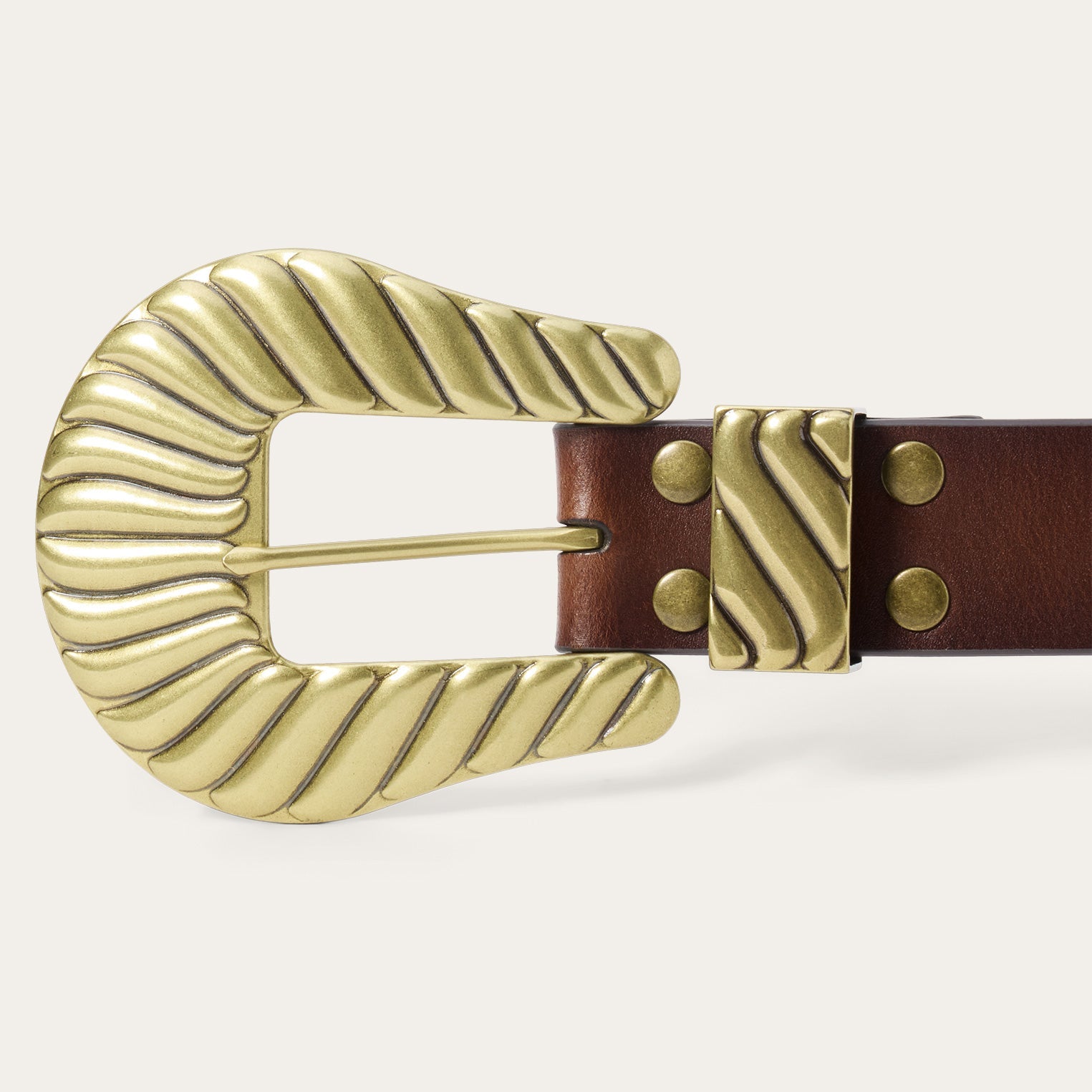The Big Buckle Belt Cognac Brass