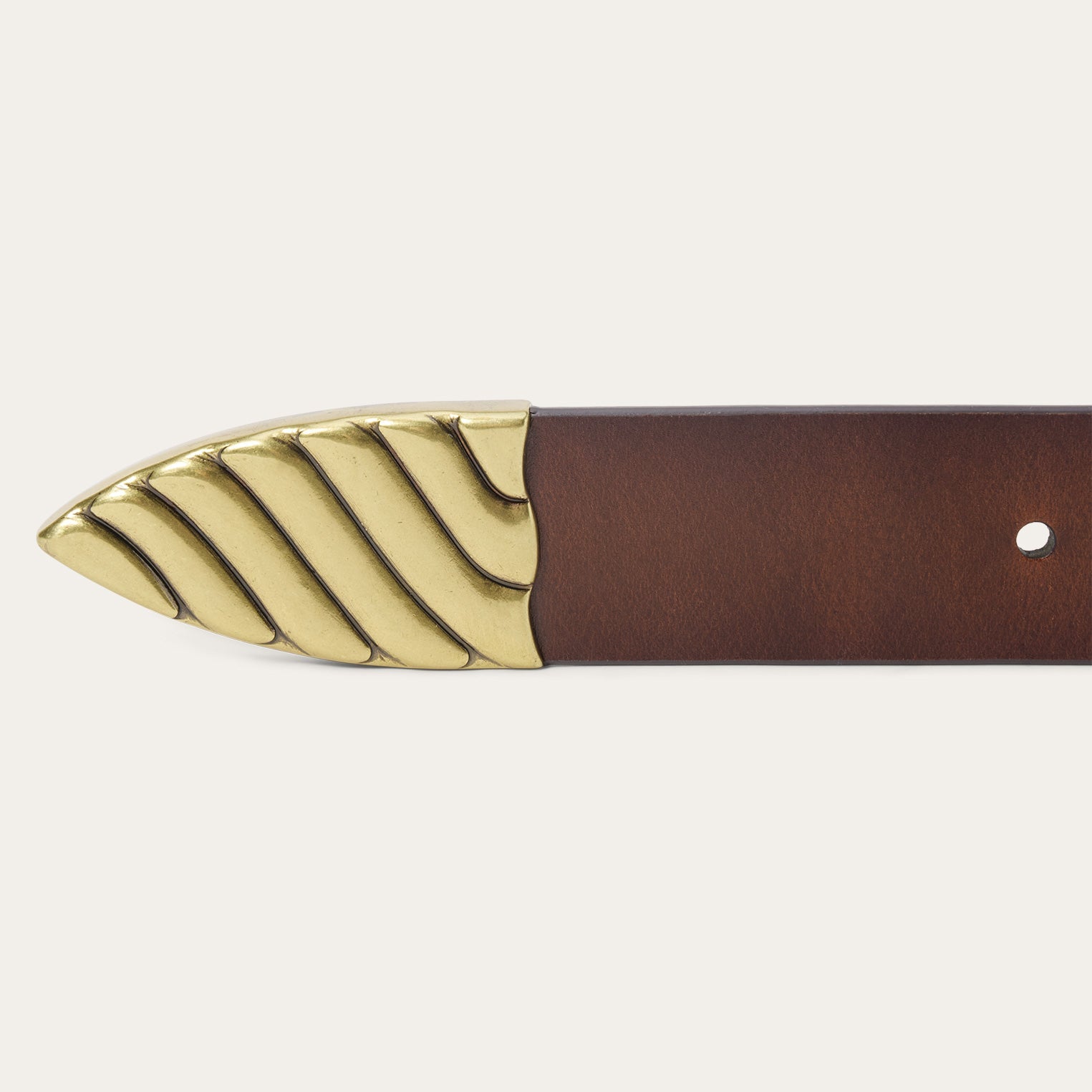 The Big Buckle Belt Cognac Brass