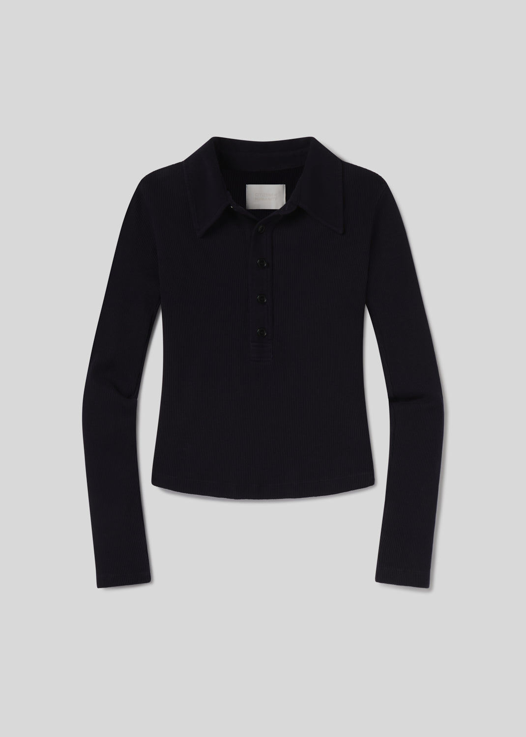 Long Sleeve 60s Polo Navy