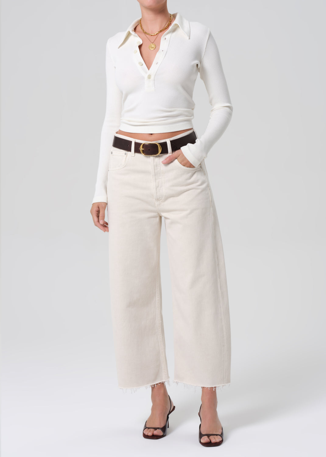 Long Sleeve 60s Polo Pashmina