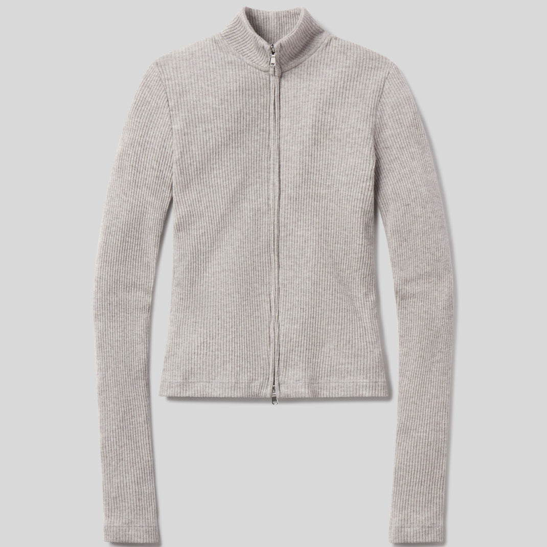 Zip Cardigan Heather Grey
