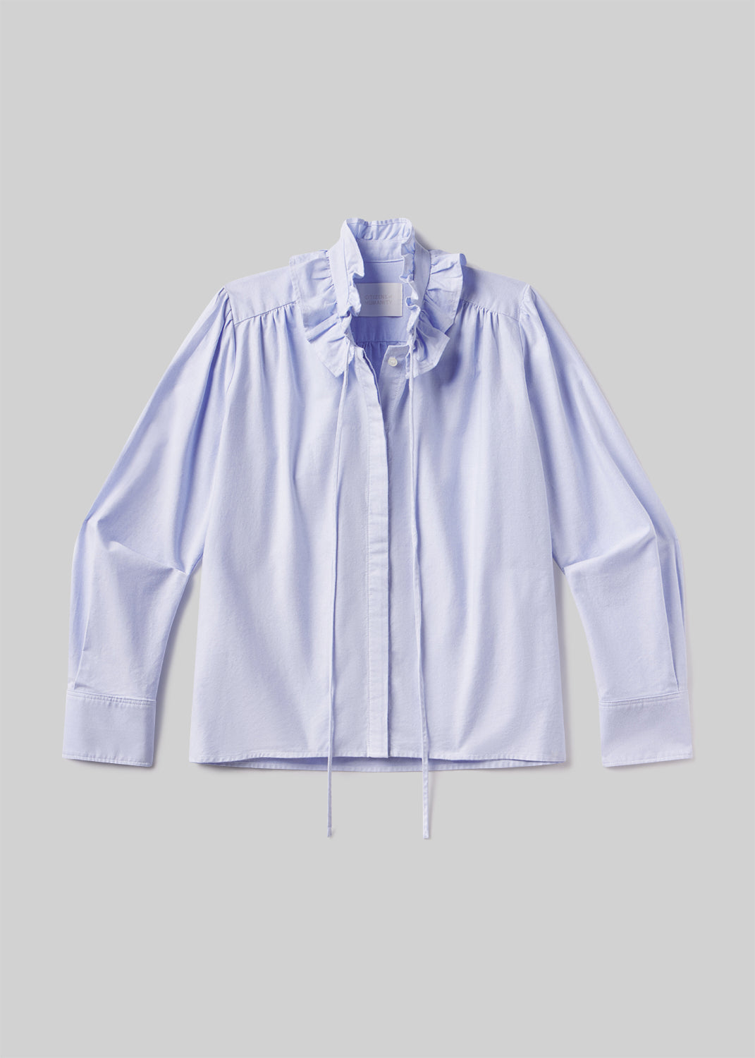 Calista Frill Collar Shirt Blue