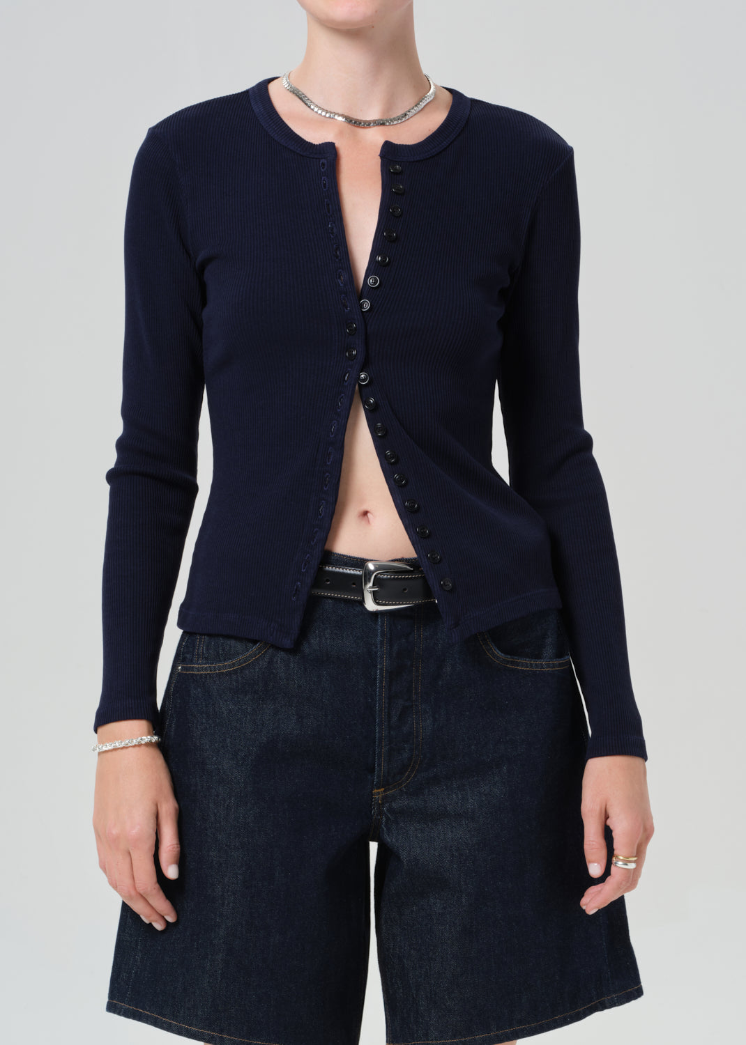 Kari Long Cardigan Navy