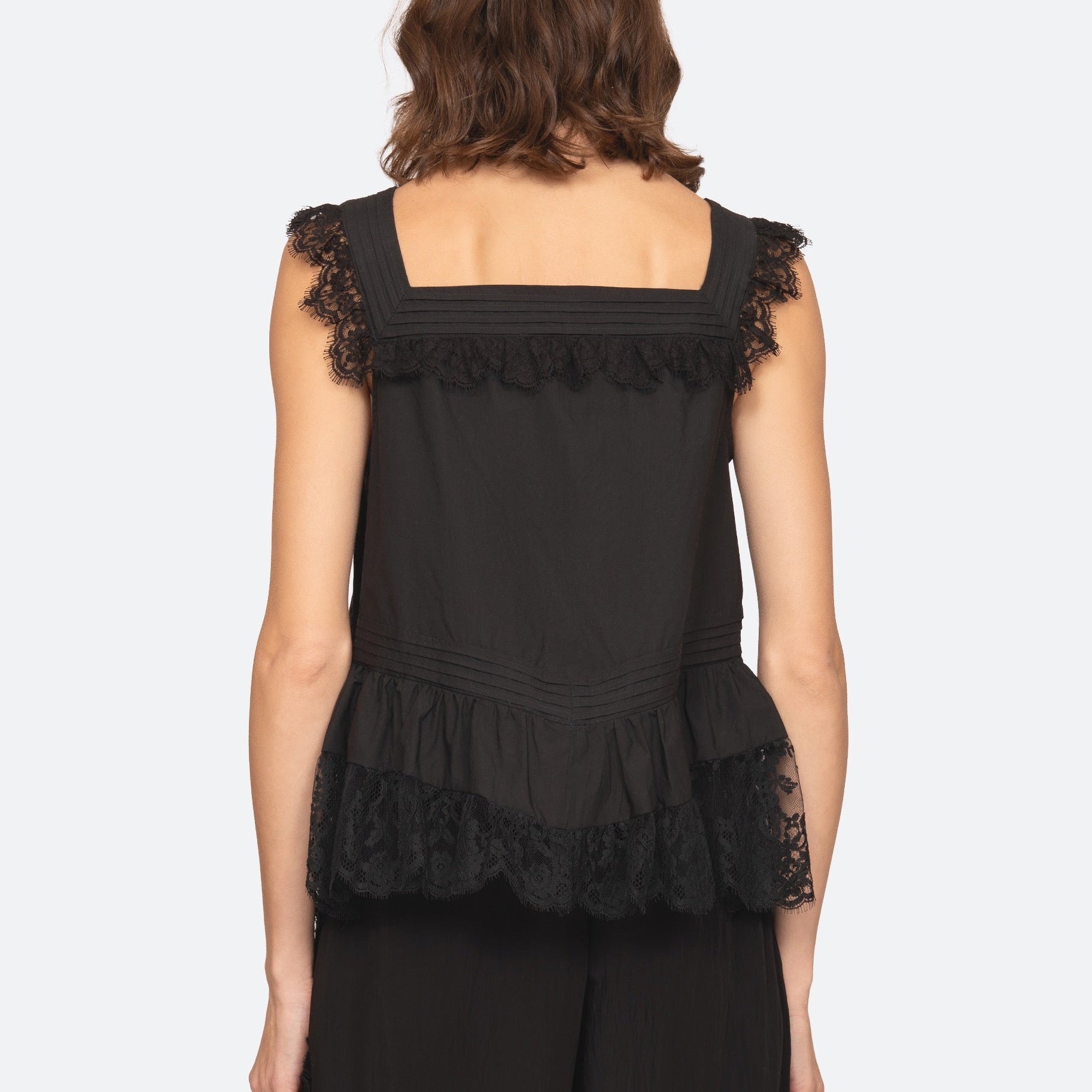 Hilda Solid Slvless Top Black