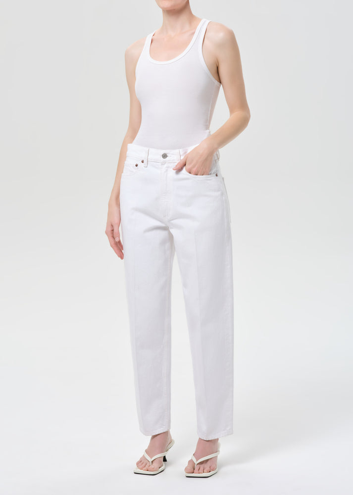 Maria Rib Tank Thong Bodysuit White