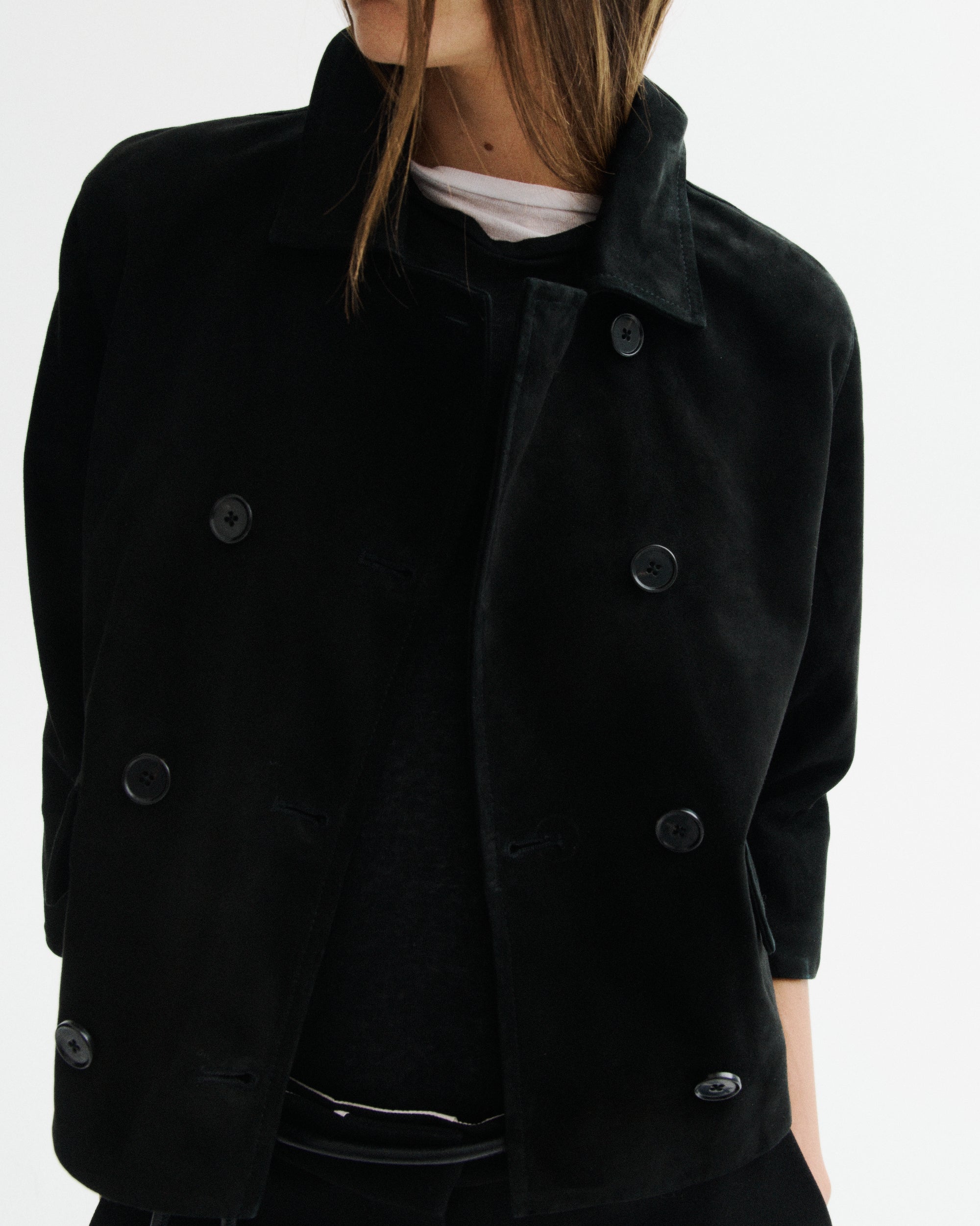 Tova Jacket Black Suede