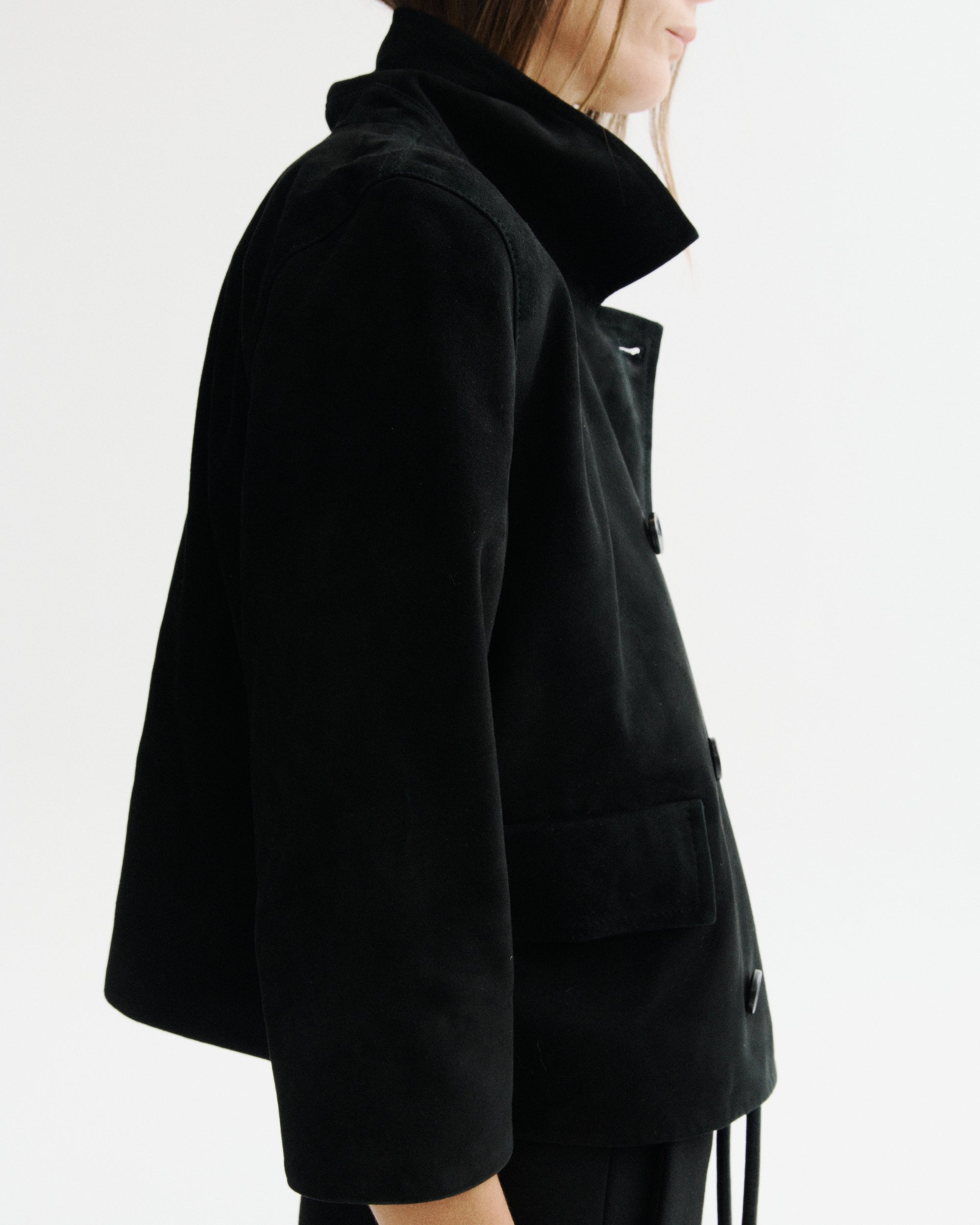 Tova Jacket Black Suede