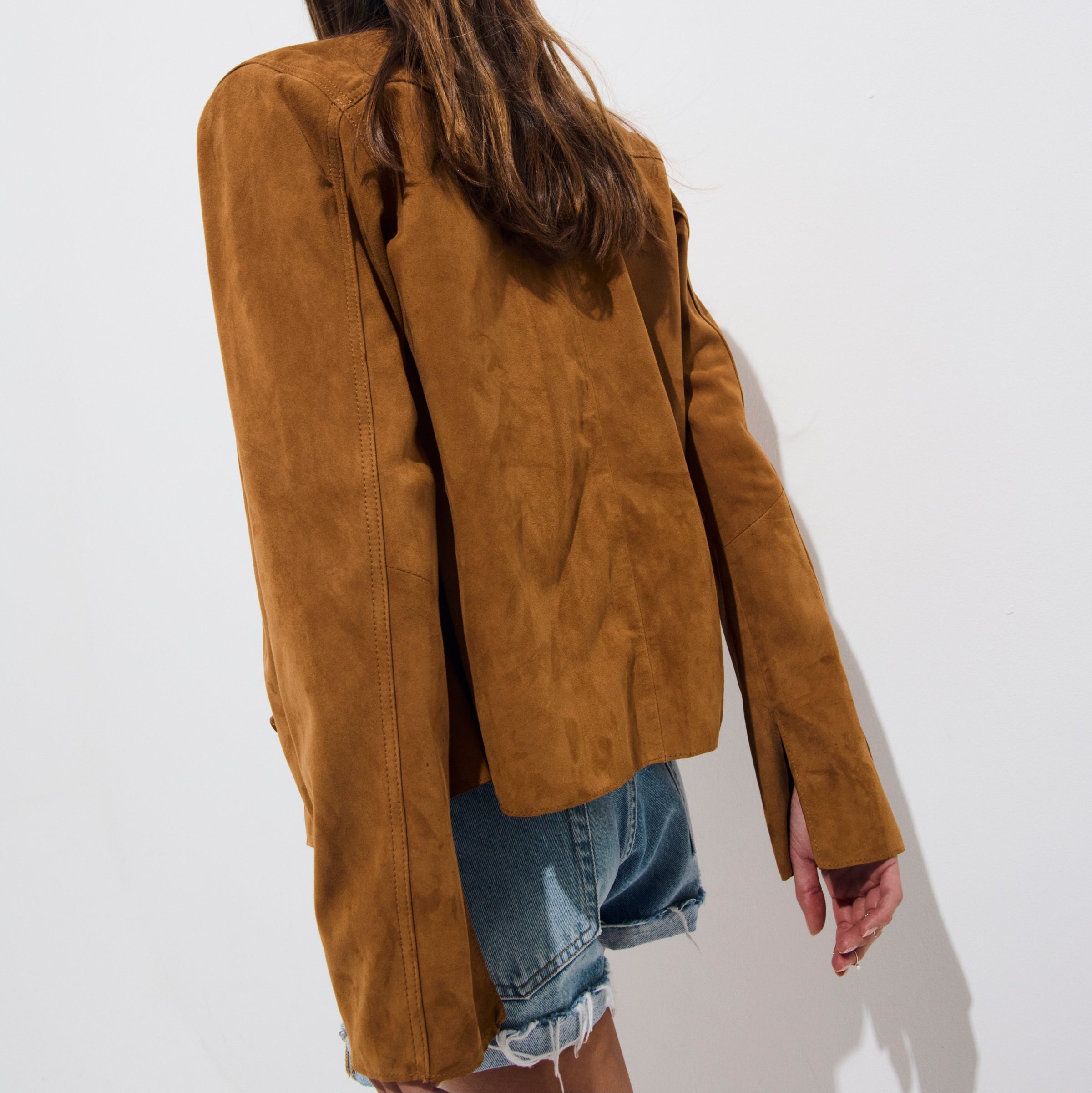 Emanuelle Leather Jacket Cognac Brown